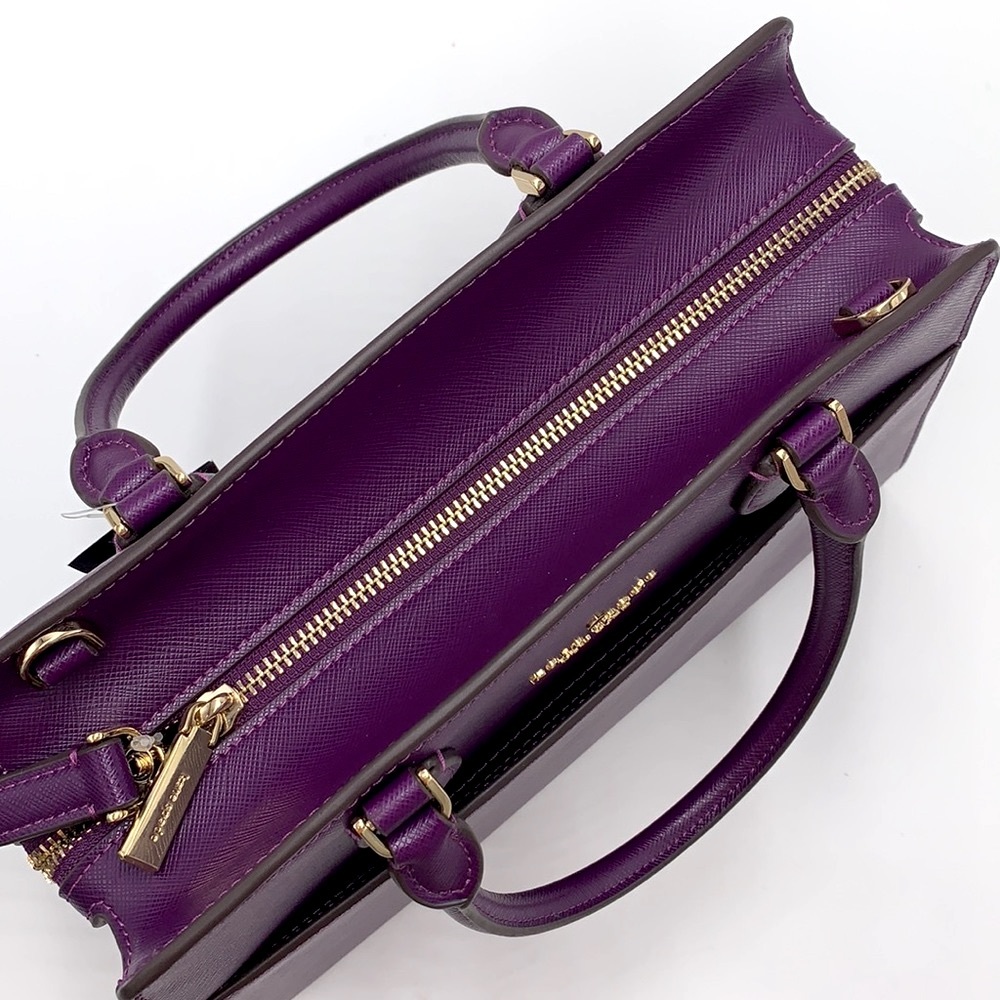 KATE SPADE Madison Saffiano Leather Medium Satchel RIPE PLUM COLOR - Picture 8 of 13